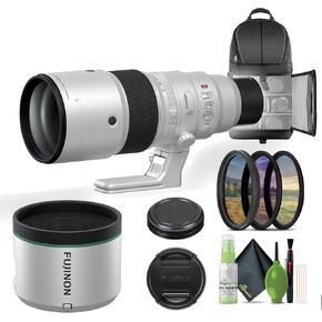 FUJIFILM XF 500mm f/5.6 R LM OIS WR Lens + Cleaning kit + Backpack for Camera + 3 Piece 95mm Digital Essentials Filter Kit