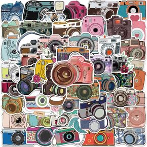 Camera Stickers | 50 PCS Photographer Photography Vintage Cameraman Stickers | Cute Vinyl Waterproof Stickers for Water Bottles Cup Laptop Mobile Phone Skateboard