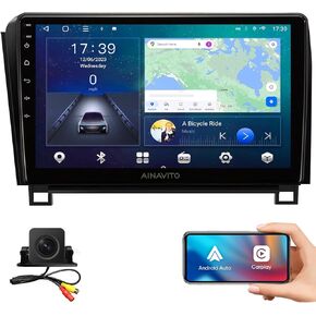 10.2 Inch 5G WiFi 8 Core 1280 * 720 Resolution Android 12 Airplay 48EQ Car Stereo Radio for Toyota Tundra 2007-2013 Sequoia 2008-2018 Carplay Android Auto Support GPS Mirrorlink Backup 1080P SWC
