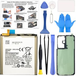 GREEN FUSION for Galaxy S21 Ultra Battery Replacement, Upgraded Li-ion Battery EB-BG998ABY Compatible with Samsung S21 Ultra SM-G998U/U1/B/W Internal Li-ion Battery, with Instruction & Toolkit
