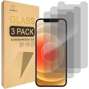 Mr.Shield [3-PACK] Privacy Screen Protector Compatible with iPhone 12 / iPhone 12 Pro [Tempered Glass] [Anti Spy] Screen Protector with Lifetime Replacement