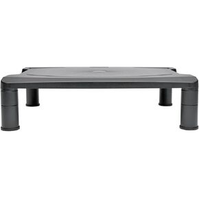 Tripp Lite Adjustable Computer Monitor Stand for Desks, 15.5 x 11.25 in., Rubber Feet, Black, 5 Year Warranty (MR1612)