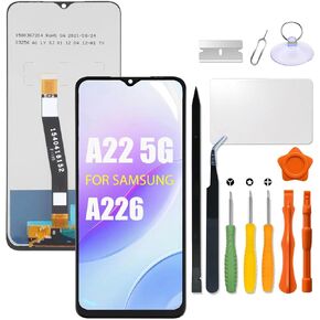 Replacement for Samsung Galaxy A22 5G LCD Screen for Samsung A226 SM-A226B A226B/DS A226B/DSN A226BR A226BR/N A226L SC-56B LCD Display Touch Screen Digitizer Assembly with Repair kit