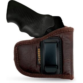 IWB S333 Thunderstruck Holster - Revolver 22 WMR by ECO Leather Concealed Carry Soft Material | Suede Interior for Protection Fits: .22 Brown (Right)