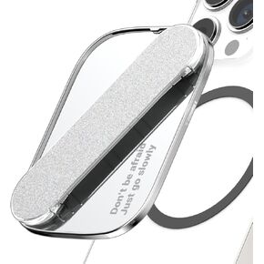 [Motion Grip] Flexible Magnetic Phone Grip with 360-Degree Rotation and Full Range Movement (Up, Down, Left, and Right), Compatible with MagSafe, Removable for Wireless Charging - Mirror