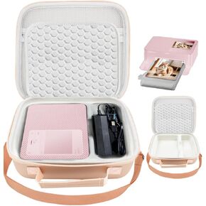 Hard Case Compatible with Canon SELPHY CP1500/CP1300/ CP1200 Wireless Compact Photo Printer,Suitable for Outdoor and Travel,Popular and Practical (Rose Gold,Case Only)