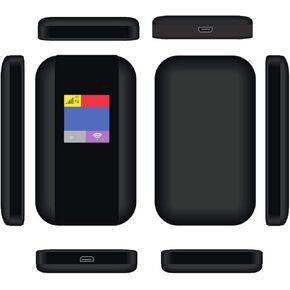 4G LTE Mobile Hotspot, Up to 500Mbps, Support 10 Users, High Speed Color Screen Network Router with SIM Card Slot, for Home Travel Business