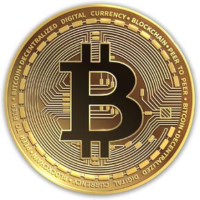 Gold Bitcoin Sticker - BTC Coin Crypto Stickers for Car Laptop Phone Window (3" x 3")