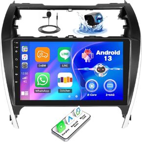 SIXTOP [8-Core 2+64G] Android Car Stereo for Toyota Camry 2012 2013 2014 with Carplay Android Auto 59 Theme 10.1 inch Screen Bluetooth 5.0 FM RDS Network Radio DSP 32EQ GPS AI Voice