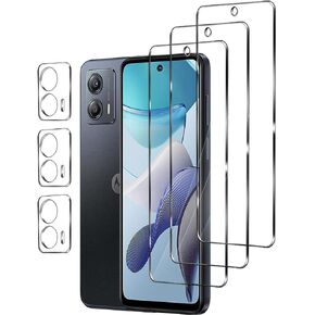 JOKITA 3 Pack Designed for Motorola Moto G 5G (2023) Tempered Glass Screen Protector with 3 Packs Camera Lens Protector,9H Hardness, Upgrade Edge Protection,Scratch-Resistant, HD Clarity, Anti Fingerprint, Bubble Free.