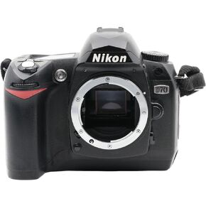 Nikon D70 6.1MP DSLR Nikon F Lens Mount Digital Camera (Body Only), Black (Renewed)