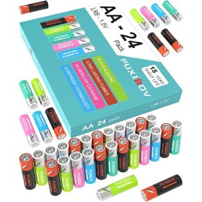 Double AA Batteries 24 Pack Battery: Alkaline Long-Lasting Batteries - Leakproof 1.5V Batteries - LR6 Size Batteries for Household