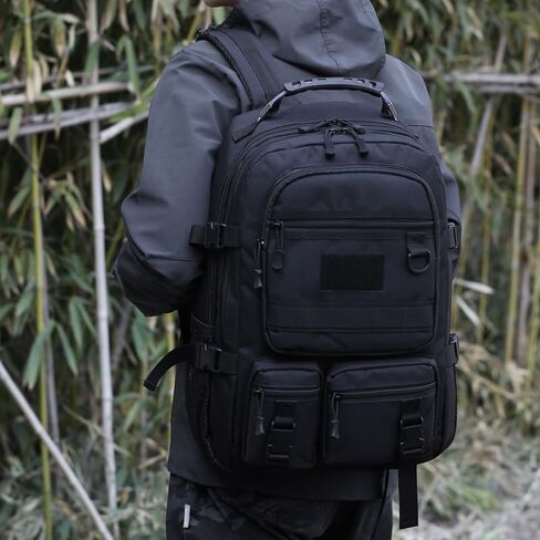 Military Tactical Backpack Outdoors Large Capacity Multi-layer Assault Bug out Heavy Duty Molle Bag for Travel Outdoors (Black) in Saudi Arabia