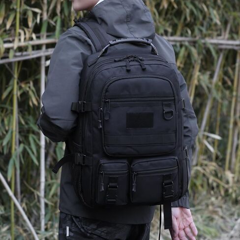 Military Tactical Backpack Outdoors Large Capacity Multi-layer Assault Bug out Heavy Duty Molle Bag for Travel Outdoors (Black) in Saudi Arabia