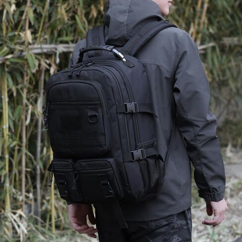 Military Tactical Backpack Outdoors Large Capacity Multi-layer Assault Bug out Heavy Duty Molle Bag for Travel Outdoors (Black) in Saudi Arabia