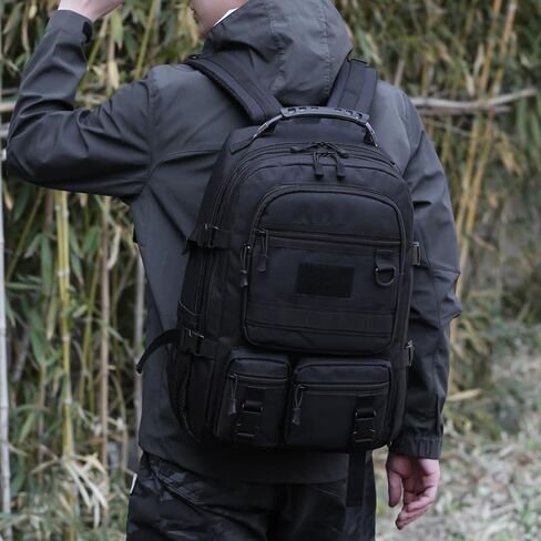 Military Tactical Backpack Outdoors Large Capacity Multi-layer Assault Bug out Heavy Duty Molle Bag for Travel Outdoors (Black) in Saudi Arabia