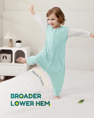 أكياس نوم للأطفال الصغار من HOMEAL بعمر 12-18 شهرًا، و18-24 شهرًا، كيس نوم للأطفال الصغار 2.5 توغ مع أرجل، كيس نوم للأطفال، بطانية يمكن ارتداؤها في الشتاء، كيس نوم للأطفال للمشايات المبكرة، أزرق in Kuwait