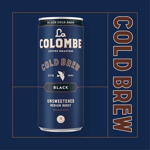 La Colombe Brazilian Cold Brew - 9 Fl. Oz. 4 Pack - 100% Arabica, Single-Origin, Cold Pressed Espresso Coffee, 15 Calories, Double-Filtered, Bold & Rich Coffee, 120mg Natural Caffeine in Saudi Arabia