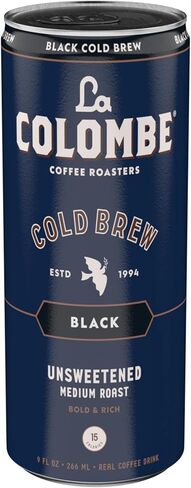 La Colombe Brazilian Cold Brew - 9 Fl. Oz. 4 Pack - 100% Arabica, Single-Origin, Cold Pressed Espresso Coffee, 15 Calories, Double-Filtered, Bold & Rich Coffee, 120mg Natural Caffeine in Saudi Arabia