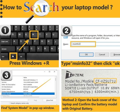 CF-VZSU71U 69WH استبدال البطارية لـ Panasonic Toughbook CF-53 CF-31 CF-30 Series CF-VZSU72U CF-VZSU1430U CF-VZSU46 CF-VZSU46S CF-VZSU46U in Kuwait