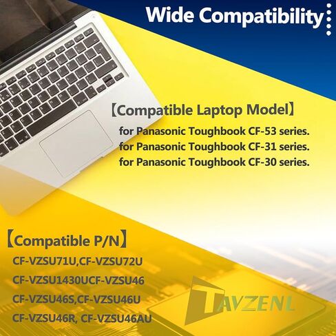 CF-VZSU71U 69WH استبدال البطارية لـ Panasonic Toughbook CF-53 CF-31 CF-30 Series CF-VZSU72U CF-VZSU1430U CF-VZSU46 CF-VZSU46S CF-VZSU46U in Kuwait