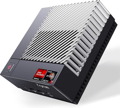 HA-2 Mini PC, AMD Ryzen 7 5800U (8C/16T, up to 4.4Ghz), 16GB RAM 1TB M.2 2280 SSD, Win 11 Pro Mini Desktop Computer 4K@60Hz HD 2.0/DP/Type-C/WiFi 6/BT5.2/USB3.2 in Saudi Arabia