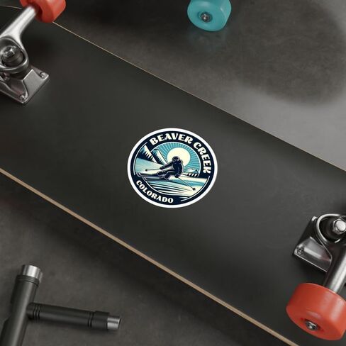 Beaver Creek Colerado Sticker Vintage Vintage Vinyl Small Proteproof for Bottle Mug Passport Book Scrapbook Book Bookbort Lapbly Tumbloard Skatebloard حجم هاتف الكمبيوتر - 4 "× 4" in Saudi Arabia