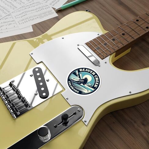 Beaver Creek Colerado Sticker Vintage Vintage Vinyl Small Proteproof for Bottle Mug Passport Book Scrapbook Book Bookbort Lapbly Tumbloard Skatebloard حجم هاتف الكمبيوتر - 4 "× 4" in Saudi Arabia