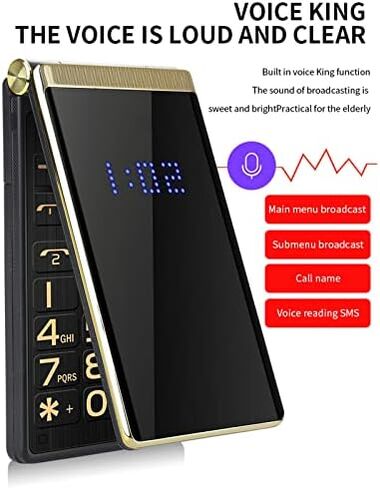 Dual SIM Dual Standby Flip Phone, Professional Speakers, LED Flashlight, Multi Function, Specially Designed for The Elderly, with 2.8in Screen, 5900mAh Battery in Saudi Arabia
