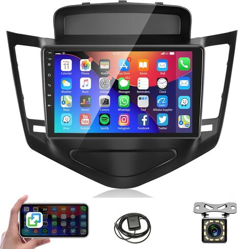 2G + 32G Android 13 Radio for Chevrolet Chevy Cruze 2009-2015 ، Rimoody Car Stereo 9 Inch Touch Screen GPS Savigation WiFi Bluetooth FM EQ Mirror Link + Backup Camera in Kuwait