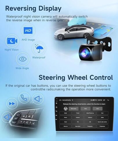 2G + 32G Android 13 Radio for Chevrolet Chevy Cruze 2009-2015 ، Rimoody Car Stereo 9 Inch Touch Screen GPS Savigation WiFi Bluetooth FM EQ Mirror Link + Backup Camera in Kuwait