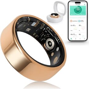Health Tracker Smart Ring for Women - Fitness Sleep Blood Oxygen Monitor Steps Count