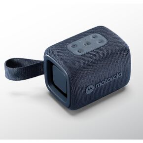 Motorola ROKR 300 Wireless Portable Bluetooth Speaker with Dual Built-in Passive Radiators, IP67 Water and Dust Resistant, Clear Vocals, Compatible with iPhone, Blue