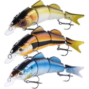 غوتور باس صيد الأسماك ، والسباحة متعددة المفصلات لصيد الأسماك ، والطعم البطيء للسباحة ، وسحر الصيد في المياه العذبة للمياه العذبة ، وسحر السباحة ، طعم السباحة ، 3pcs باس رويس in Kuwait