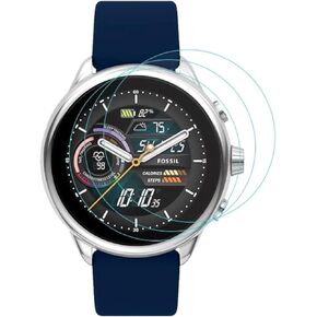 3-Pack compatible for Fossil Gen 6 Wellness Screen Protector Tempered Glass compatible for Fossil Gen 6 44mm Wellness Smartwatch [2.5D 9H Hardness][Anti-Scratch]