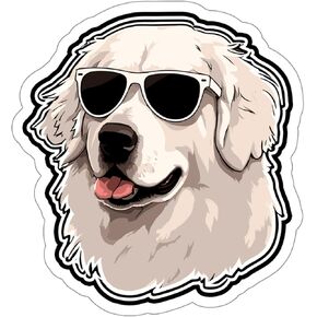 Great Pyrenees Sticker Decal Vinyl Small Waterproof for Water Bottle, Mug, Passport, Scrapbook, Notebook, Laptop, Tumbler, Skateboard, Computer, Phone, Car, Funny Gift