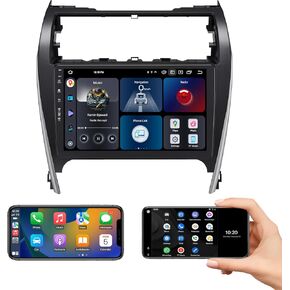 Roadanvi 8G+128G Android Car Stereo for Toyota Camry 2012 2013 2014 Wireless Carplay Android Auto Car Radio GPS Navigation Bluetooth QLED Touch Screen WiFi 4G LTE 1280x720 X12 Head Unit