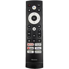 OEM Replacement Remote Control for All Hisense UHD 4K ULED Smart Google TVs with Voice Control 43A6H 50A6H 55A6H 65A6H 75A6H 50U6H 55U6H 65U6H 75U6H75U8H (Netflix/Prime/YouTube/Disney+/Tubi/Peacock)
