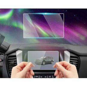 Tempered Glass Screen Protector Foil Compatible with 2020 2019 2018 Chevrolet Tahoe 8 Inch Infotainment Navigation Radio Touchscreen Accessories Protective Film Interior 9H Anti-Fingerprint
