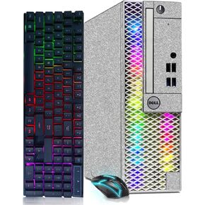 Dell RGB Gaming Desktop Computer, Intel Quad Core I5-6500 up to 3.6GHz, Radeon RX 550 4G, 16GB Memory, 1T SSD, RGB Keyboard & Mouse, 600M WiFi & Bluetooth, Win 10 Pro (Renewed)