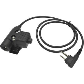 2 Pin U94 Ptt Push-to-Talk Button U-94 Headset Adapter PTT System Compatible for Motorola CLS CP EP Walkie Talkie Earpiece(Civilian Wiring)