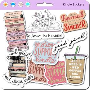 Kindle Stickers Pack - Waterproof Book Stickers for Kindles Adult Spicy - No Fade Booktok Stickers Used for Kindle, Laptop, Water Bottle