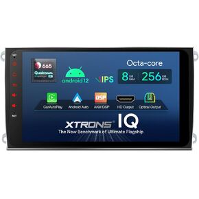XTRONS Car Stereo for Porsche Cayenne with Optical Fiber Decoder, Android 12 Qualcomm Octa Core 8GB+256GB Car Radio, 9 Inch IPS Touch Screen GPS Navigation for Car Built-in DSP Car Play Android Auto