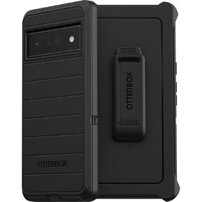 OtterBox Google Pixel 6 Pro (Only) - Defender Series Case - Black - Holster Clip Included - Microbial Defense Protection - Non-Retail Packaging