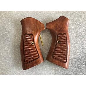 New! Grips Compatible with Ruger SP101, Checkered Hard Wood,Thai Handmade and Ship from Thailand