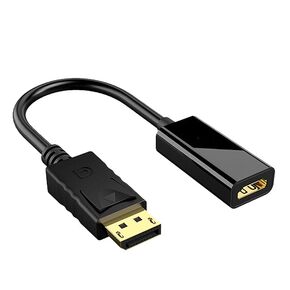 4K Display Port to HDMI Male Female Adapter Converter Cable Display Port DP to HDMI Cable 2160P & 1080P 60Hz HDR Audio Video PC Adapters