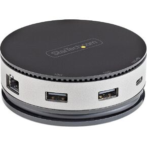 StarTech.com USB C Multiport Adapter - USB 3.1 Gen 2 10Gbps Type-C Mini Dock with 4K 60Hz HDMI/DisplayPort or 1080p VGA - 75W PD Passthrough, 3-Port USB Hub, GbE - Mobile Docking Station (DKT31CHDVCM)