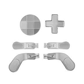 6 PCS Metal D-Pads and Paddles Replacement Accessory Kits for Xbox One Elite, Elite Series 2, Elite 2 Core Controller (Silver)