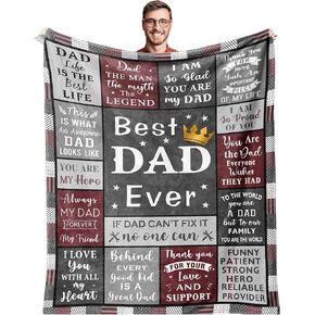 Dad Birthday Gift, Gifts for Dad, Dad Gifts Blanket 50"x60", Birthday Gifts for Dad from Daughter/Son, Gifts for Dad Who Wants Nothing, Dad/Father Birthday Gift Ideas, Best Dad Ever Gift Throw