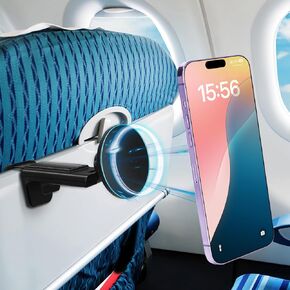 Airplane Travel Essentials Airplane Phone Holder for MagSafe, Handsfree for MagSafe Phone Stand Plane Travel Essentials for iPhone 16 15 Flying Travel Accessories